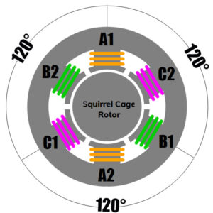 two pole stator